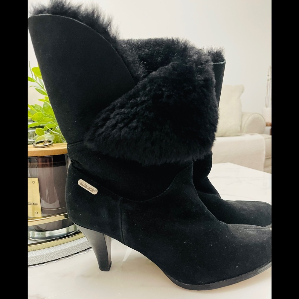 Aukoala Australia Grace Black Suede Boots
